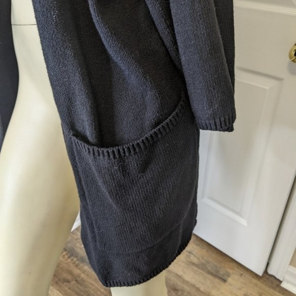 ARITZIA Wilfred Leandre Cardigan Black Cotton Long Sleeve - Picture 6 of 10